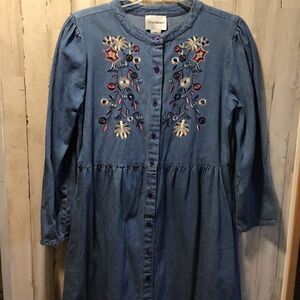 Dress by Denim moves floral embroidering Size medium